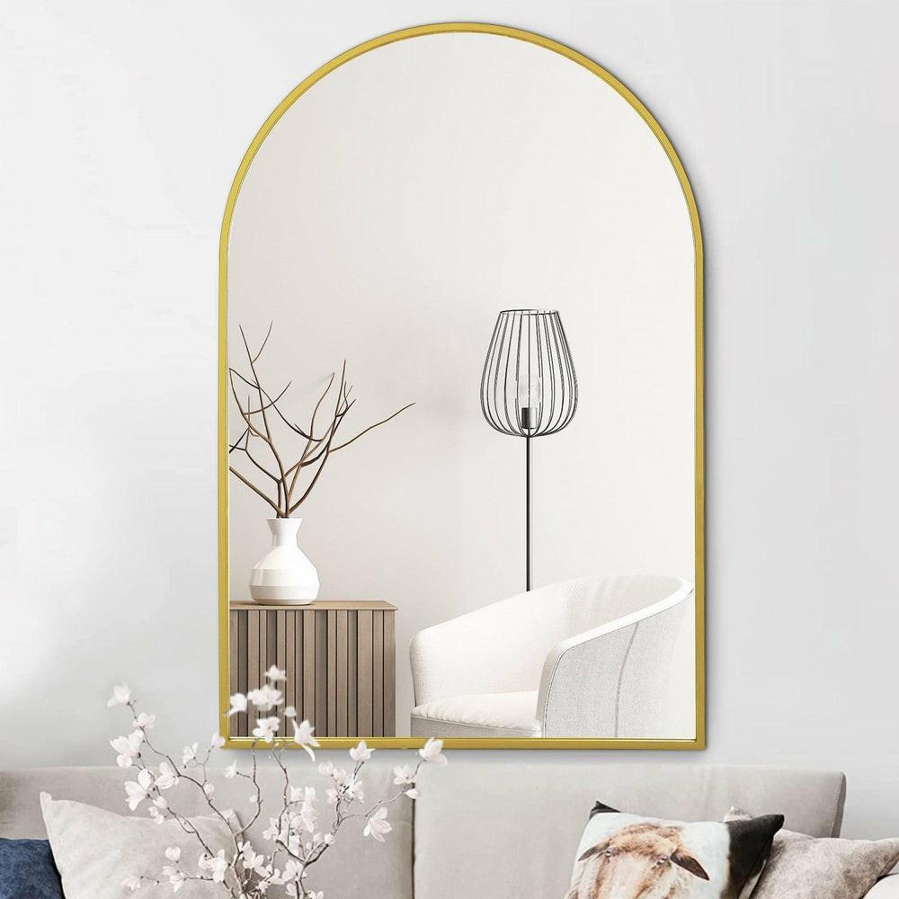 24″ X 36″ Hand Crafted Architectural Mirror – Gold Bedroom