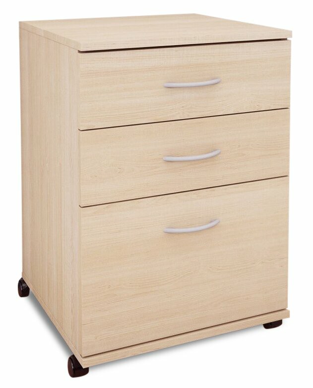 3-Drawer Filing Cabinet – Natural Maple Cabinets