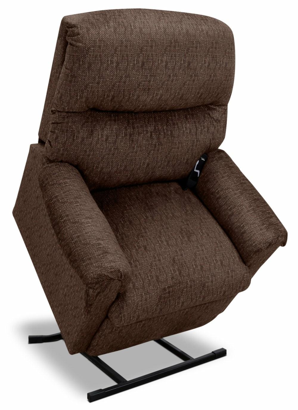 35.25″ Sepia Brown Chenille Fabric 3-Position Power Lift Recliner Furniture