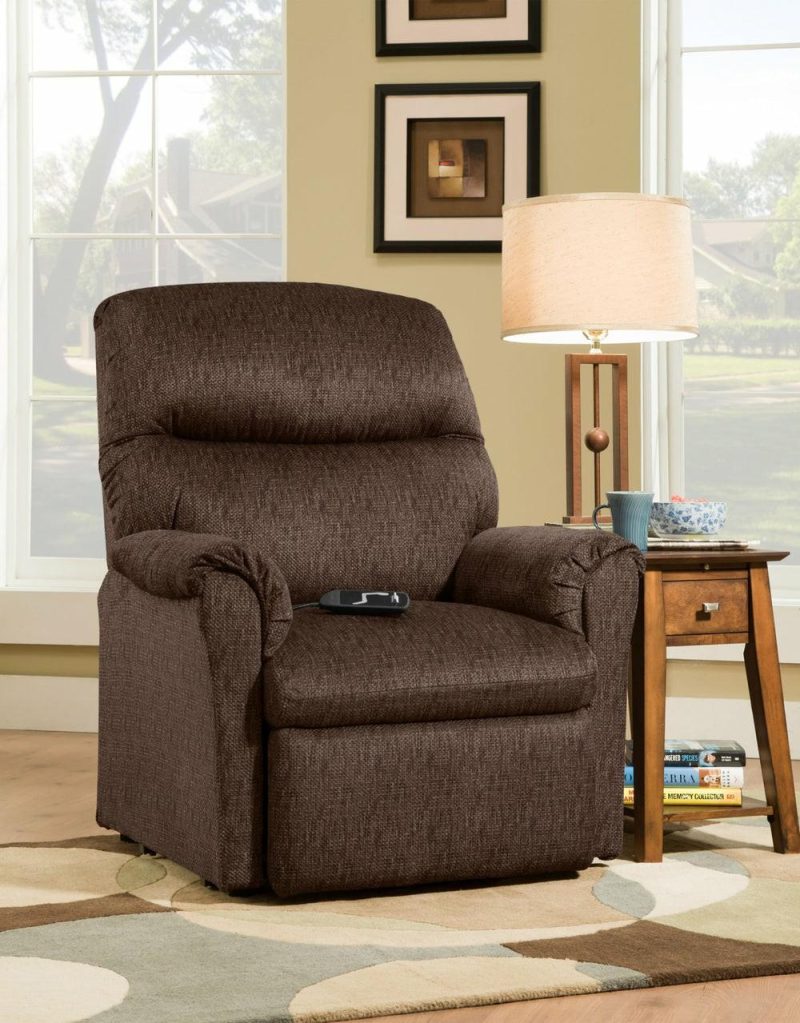 35.25″ Sepia Brown Chenille Fabric 3-Position Power Lift Recliner Furniture