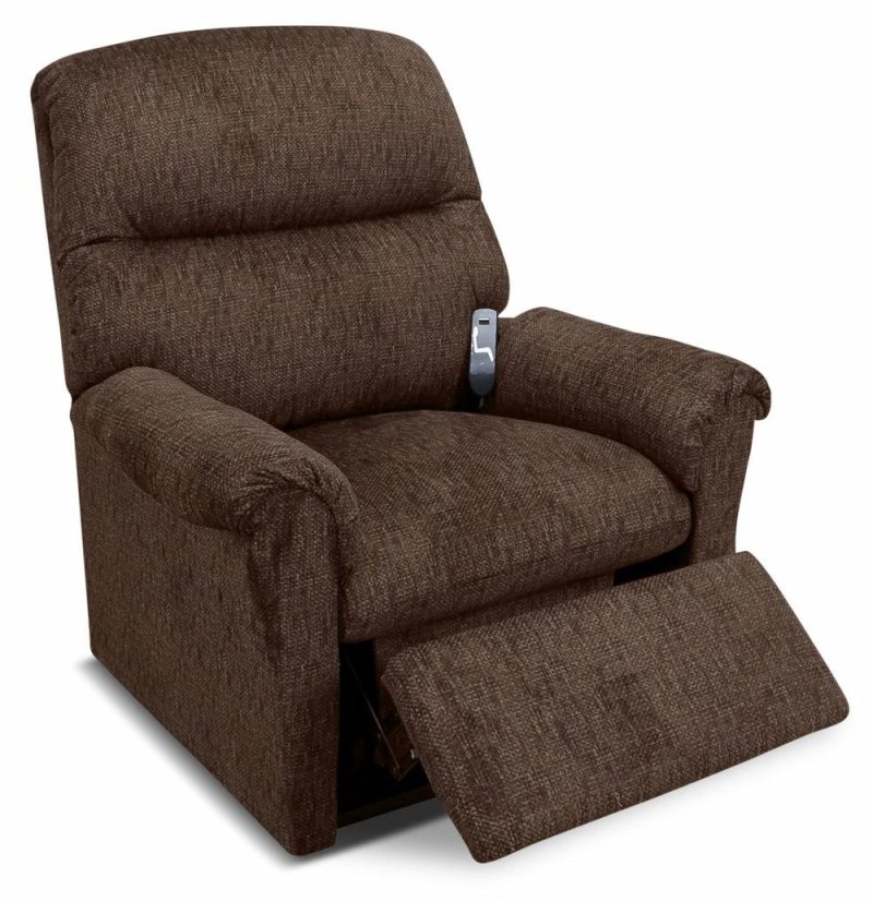 35.25″ Sepia Brown Chenille Fabric 3-Position Power Lift Recliner Furniture