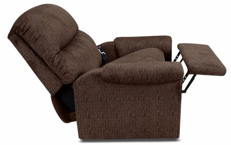 35.25″ Sepia Brown Chenille Fabric 3-Position Power Lift Recliner Furniture