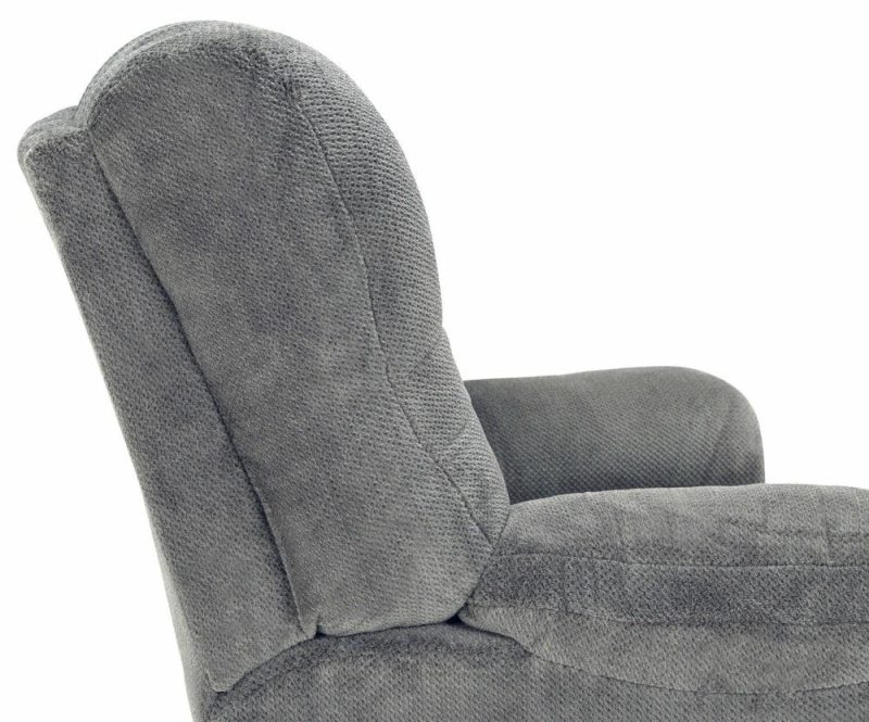 39″ Earth Slate Grey Chenille Fabric Rocker Reclining Chair Accent Chairs