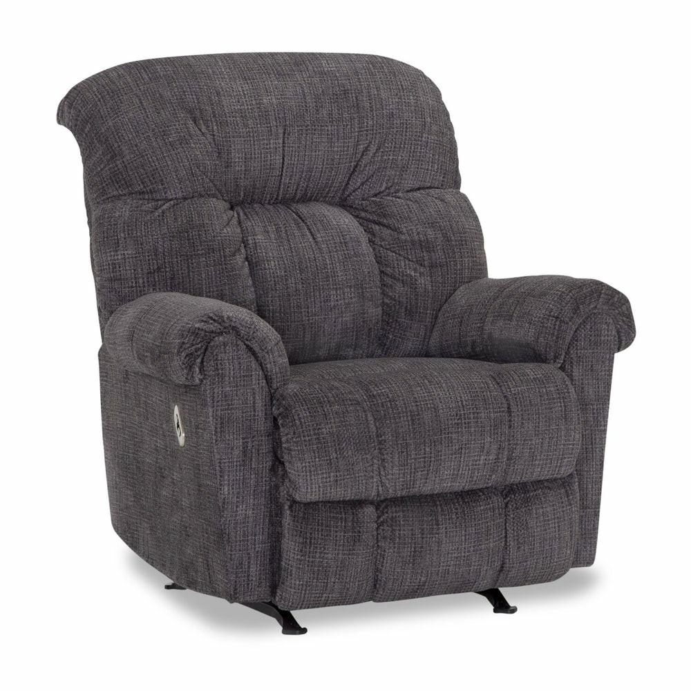 8527 Chenille Power Rocker Recliner – Fighter Charcoal Furniture