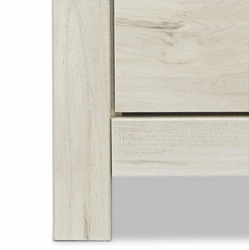 Abby Bedside 2-Drawer Nightstand With Usb Port, 21.8″W X 24.5″H – White Bedroom