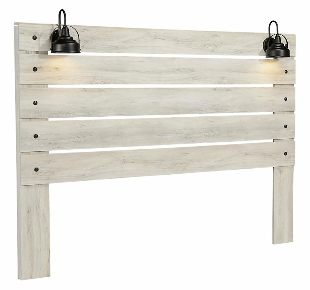 Abby Panel Headboard With Led Light & Usb Ports, White – King Size Bedroom