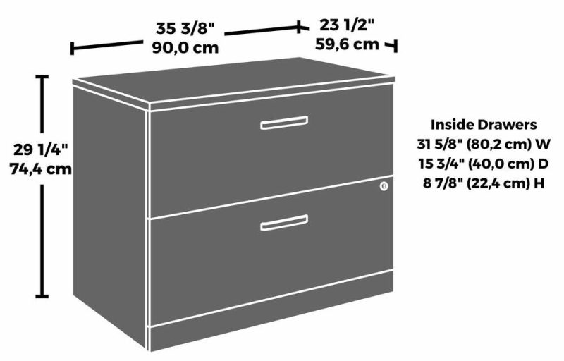 Affirm 35.43″ Commercial Grade 2-Drawer Filing Cabinet – Noble Elm Cabinets