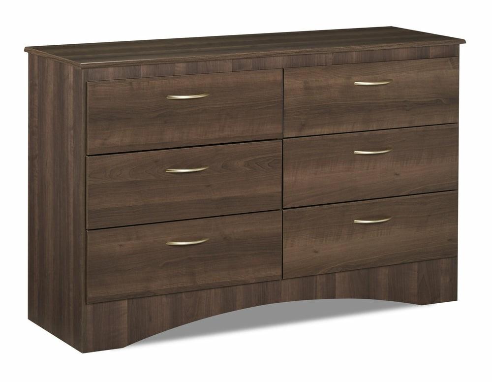 Aida Bedroom 6-Drawer Dresser, 49.5″W X 29.8″H, Made In Canada – Brown Bedroom