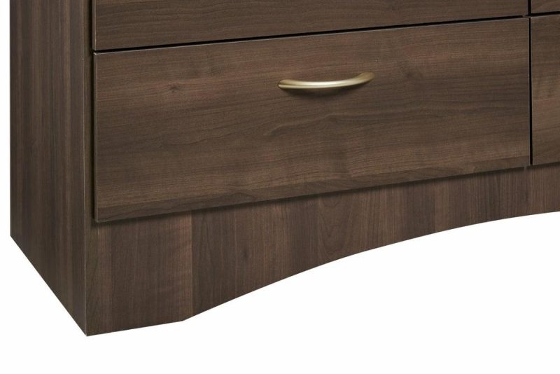 Aida Bedroom 6-Drawer Dresser, 49.5″W X 29.8″H, Made In Canada – Brown Bedroom