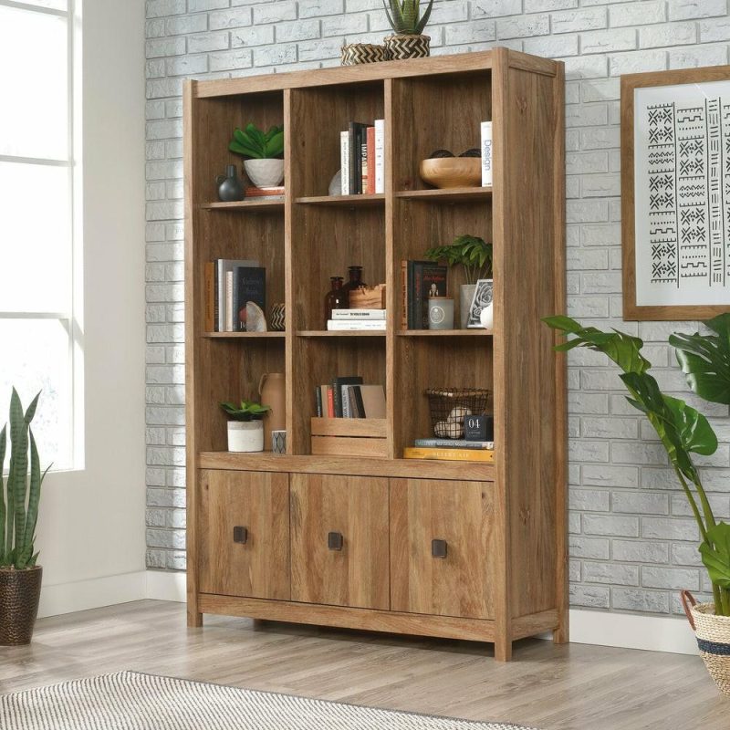 Alfie 48.31″ Bookcase With Cubbyholes & Storage – Light Brown Bookcases