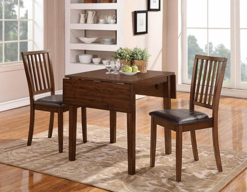 Andi Dining Chair With Vegan-Leather Fabric, Slat-Back – Brown Dining Chairs