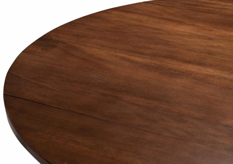 Andi Drop-Leaf Dining Table, 42″W Round – Brown Dining Room