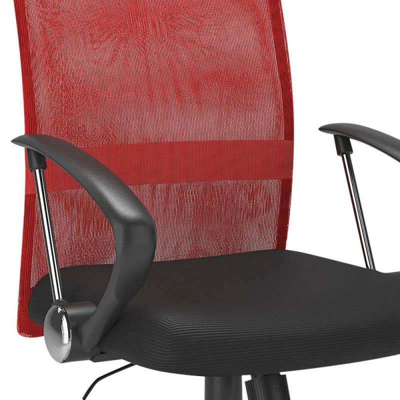 Andre 24″ Adjustable Mesh Office Chair – Red Chairs