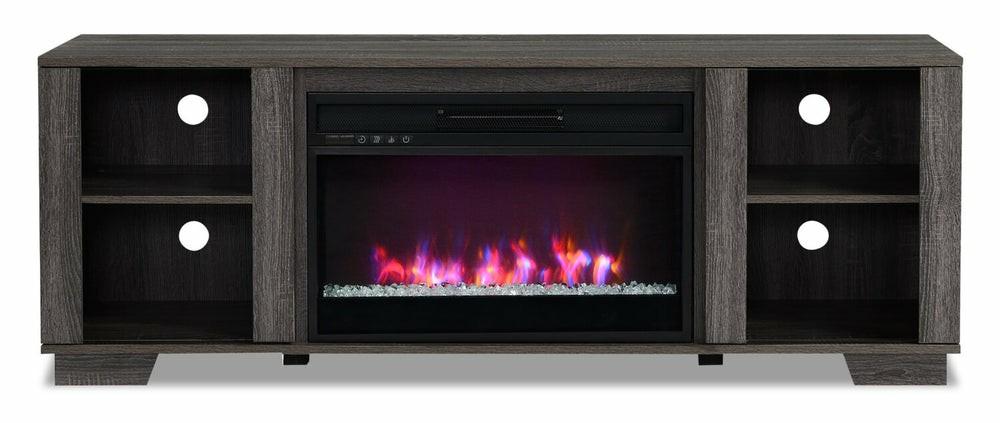 Antoni 62″ Modern Electric Fireplace Tv Stand With Storage And Cable Management For Tv’s Up To 70″- Grey Furniture