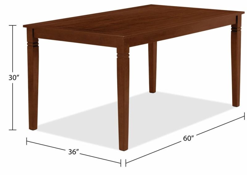 Aran Dining Table, 60″W – Brown Dining Room