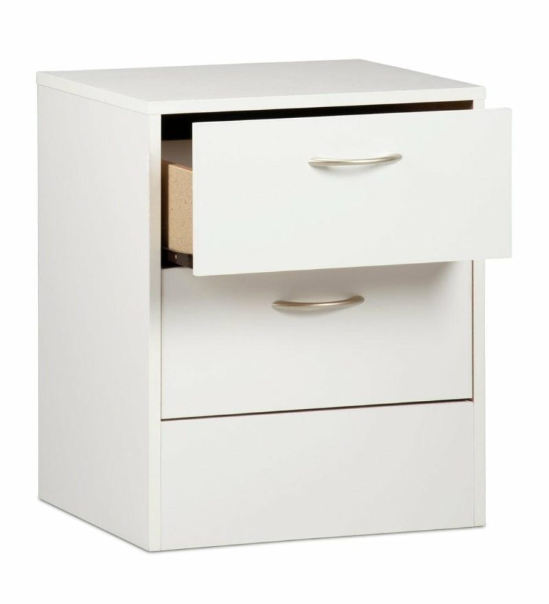 Arlo Bedside 2-Drawer Nightstand, 18.3″W X 22″H, Made In Canada – White Bedroom