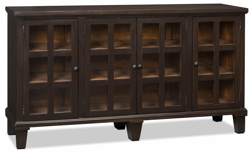 Artesia 63″ Console Table With Storage – Dark Brown Pine Buffets, Servers And Cabinets