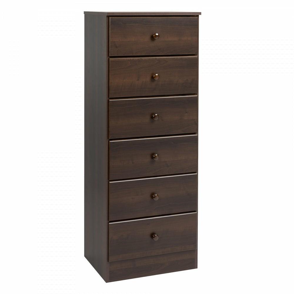 Astrid 6-Drawer Tall Chest – Espresso Bedroom