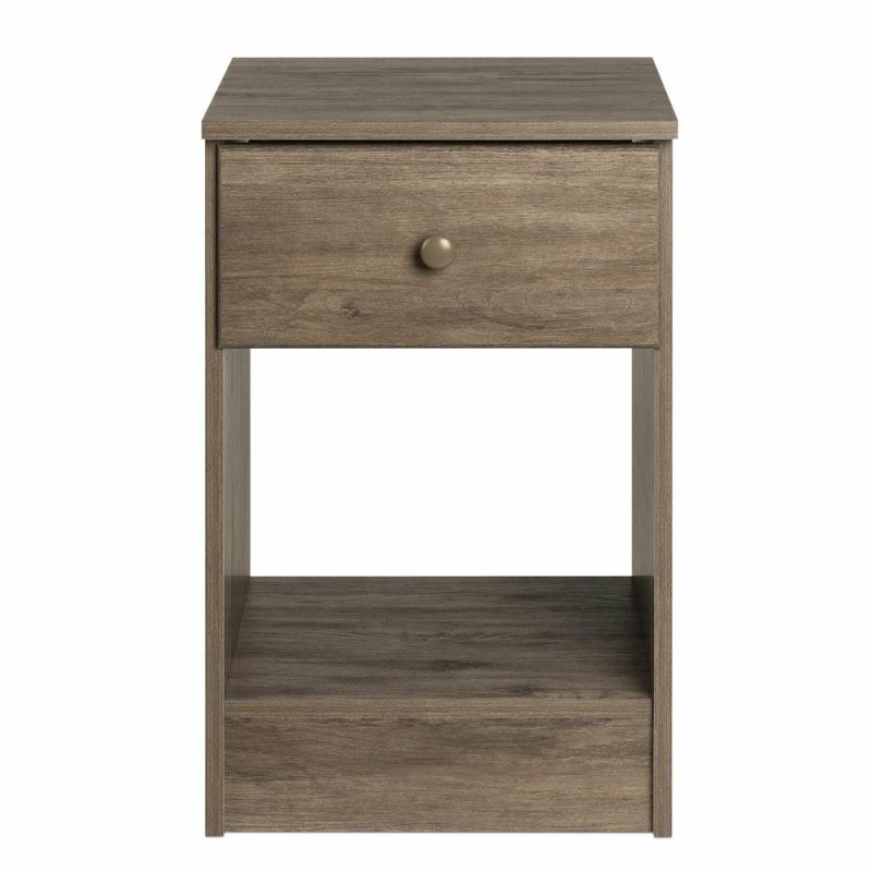 Astrid Tall 1-Drawer Nightstand – Drifted Grey Bedroom