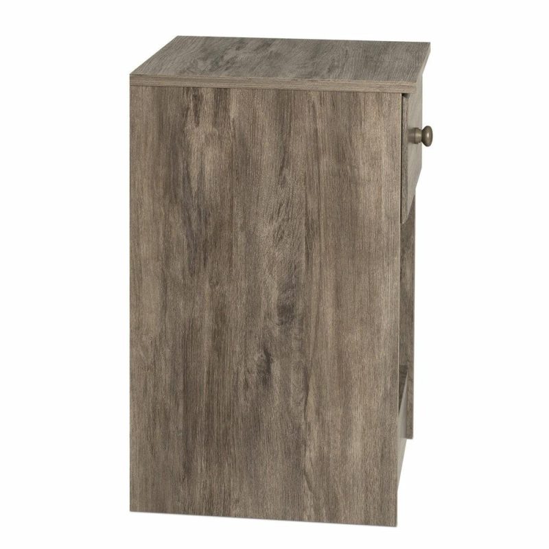 Astrid Tall 1-Drawer Nightstand – Drifted Grey Bedroom