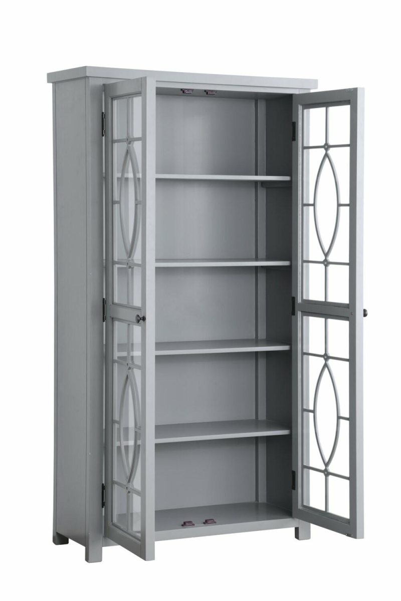 Athena 36″ Curio Cabinet – Grey Buffets, Servers And Cabinets