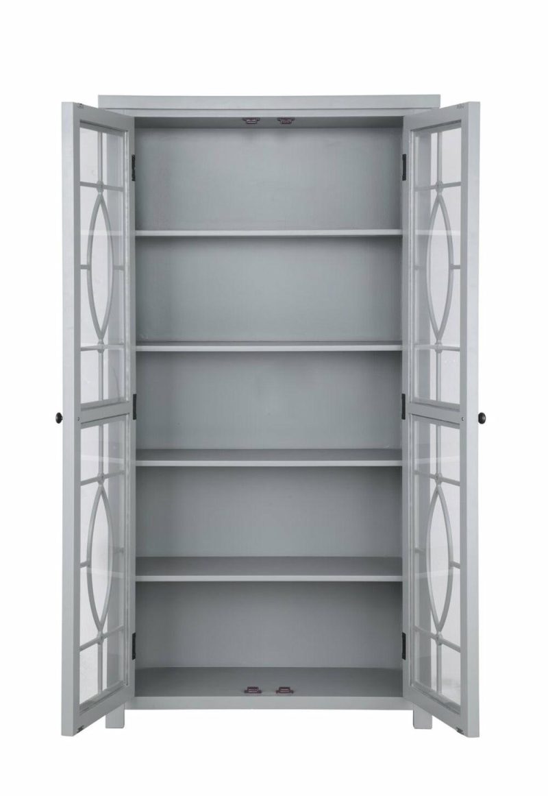 Athena 36″ Curio Cabinet – Grey Buffets, Servers And Cabinets