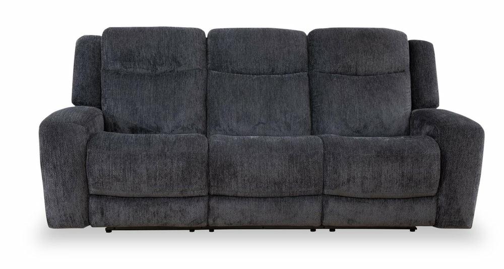 Atlantis 90″ Dark Grey Fabric Sofa With Power Reclining With Usb Port Furniture