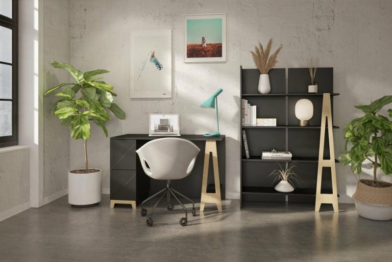 Atypik Bookcase – Black Furniture