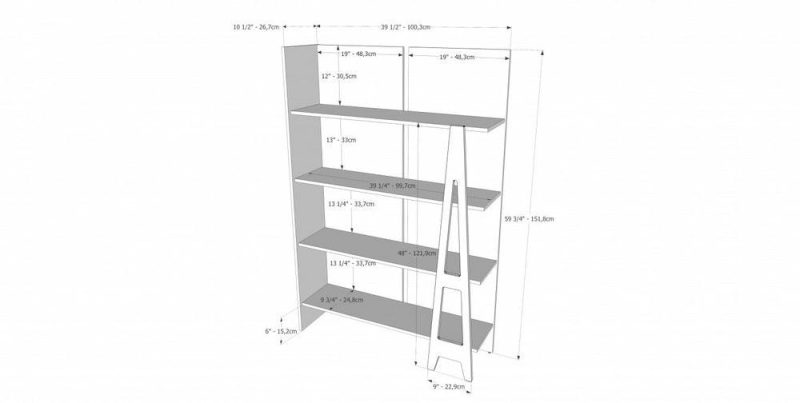 Atypik Bookcase – Black Furniture