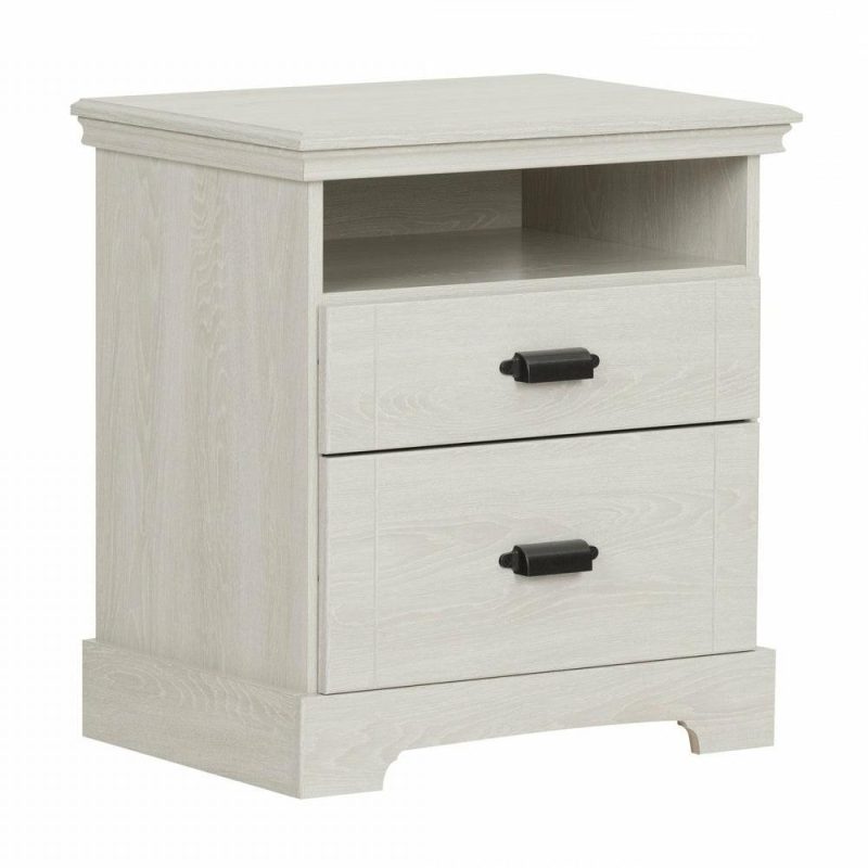 Avilla 2-Drawer Nightstand – Winter Oak Bedroom