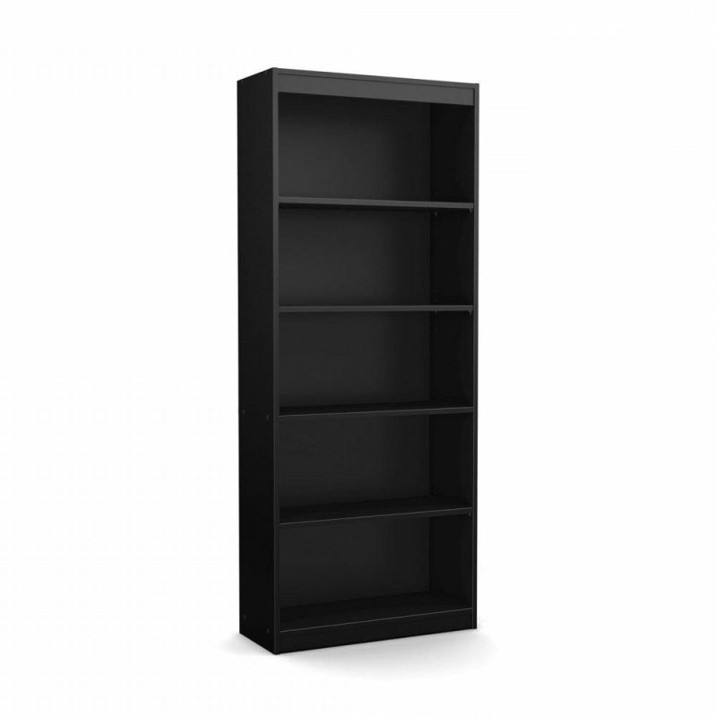 Axess 5-Shelf Bookcase – Pure Black Bookcases