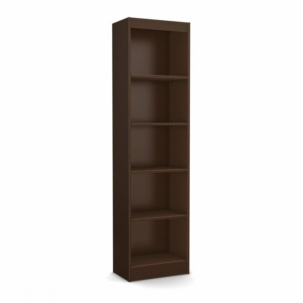 Axess 5-Shelf Narrow Bookcase – Chocolate Bookcases