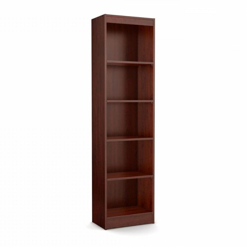 Axess 5-Shelf Narrow Bookcase – Royal Cherry Bookcases