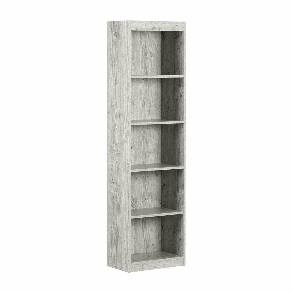 Axess 5-Shelf Narrow Bookcase – Seaside Pine Bookcases