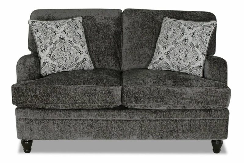 Bellmont Chenille Loveseat – Charcoal Furniture