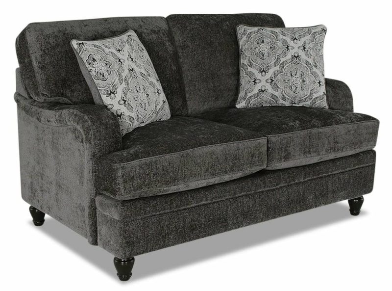 Bellmont Chenille Loveseat – Charcoal Furniture