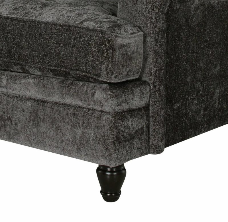 Bellmont Chenille Loveseat – Charcoal Furniture