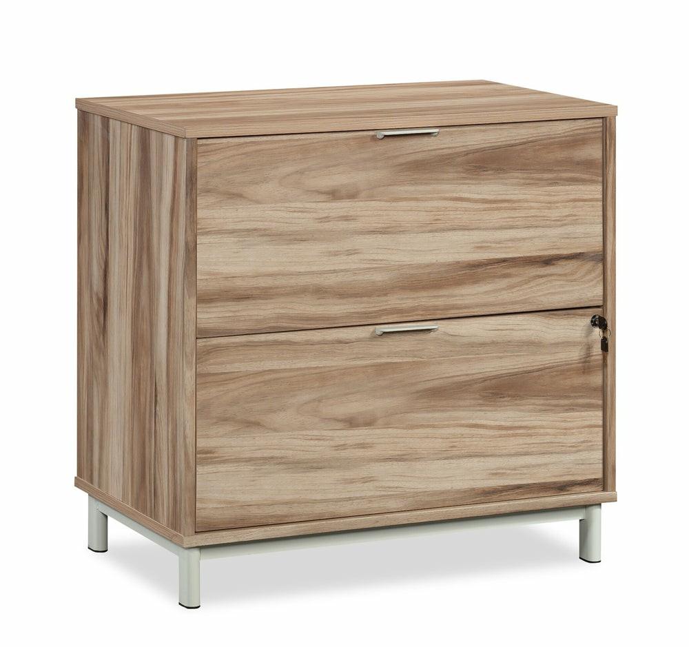 Bergen Circle 30.35″ Commercial Grade 2-Drawer Filing Cabinet – Natural Wood Cabinets