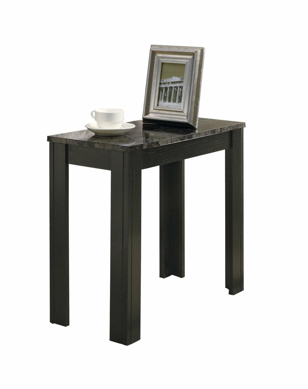 Black, Grey Marble Accent Table End Tables