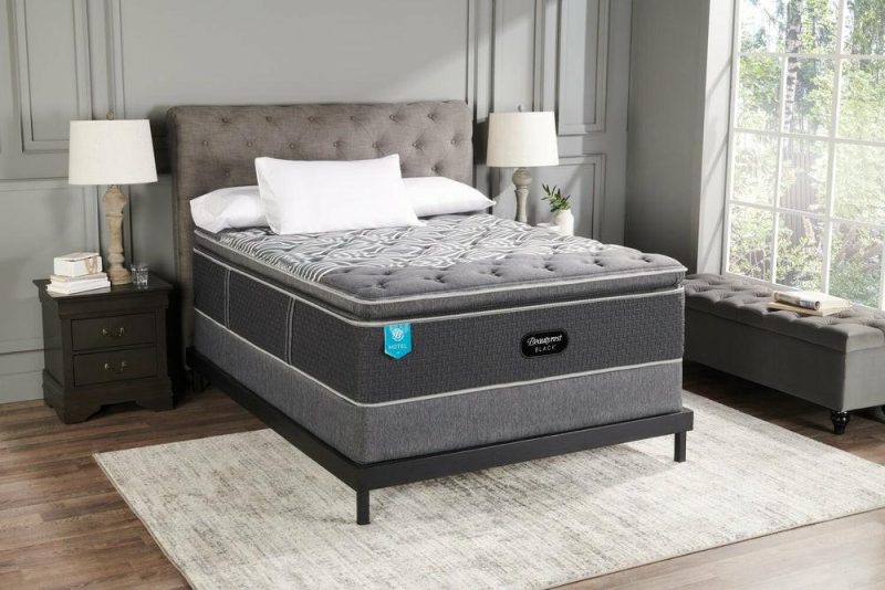 Black Hotel Iii Euro Pillowtop King Mattress Bedroom