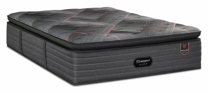 Black Signature Elegance Euro Pillowtop King Mattress Bedroom