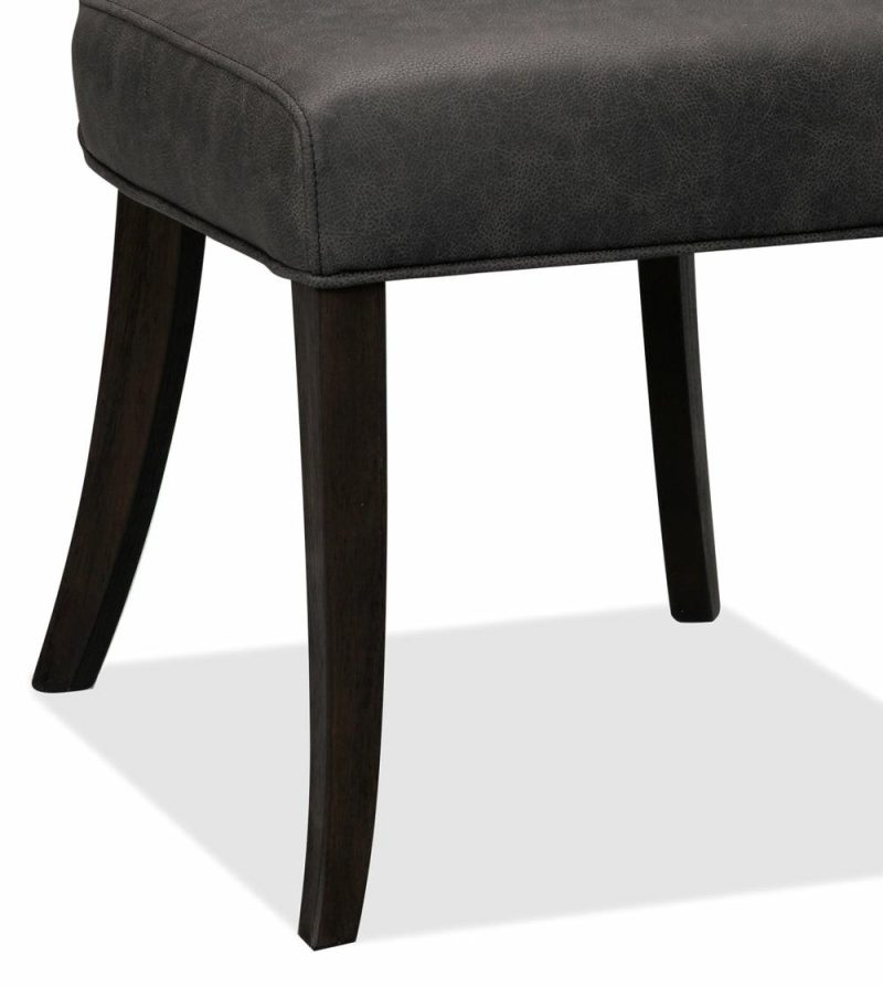 Bree Dining Chair With Vegan Leather Fabric – Grey Accent Chairs