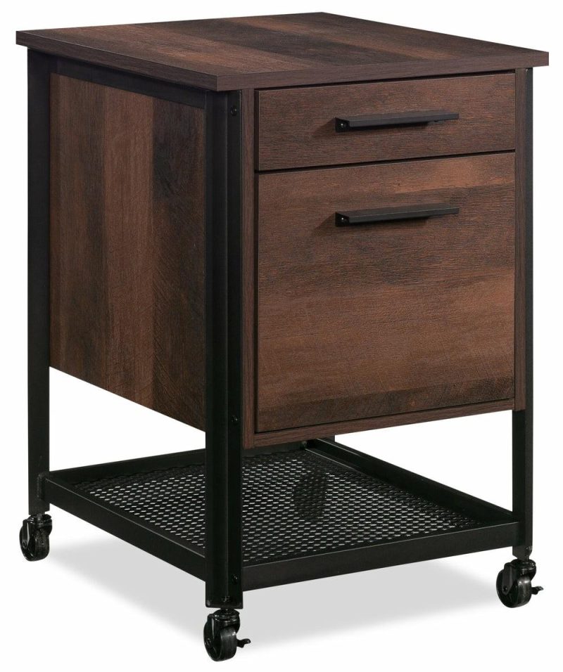 Briarbrook 17.95″ Commercial Grade Mobile 2-Drawer Filing Cabinet – Brown Cabinets