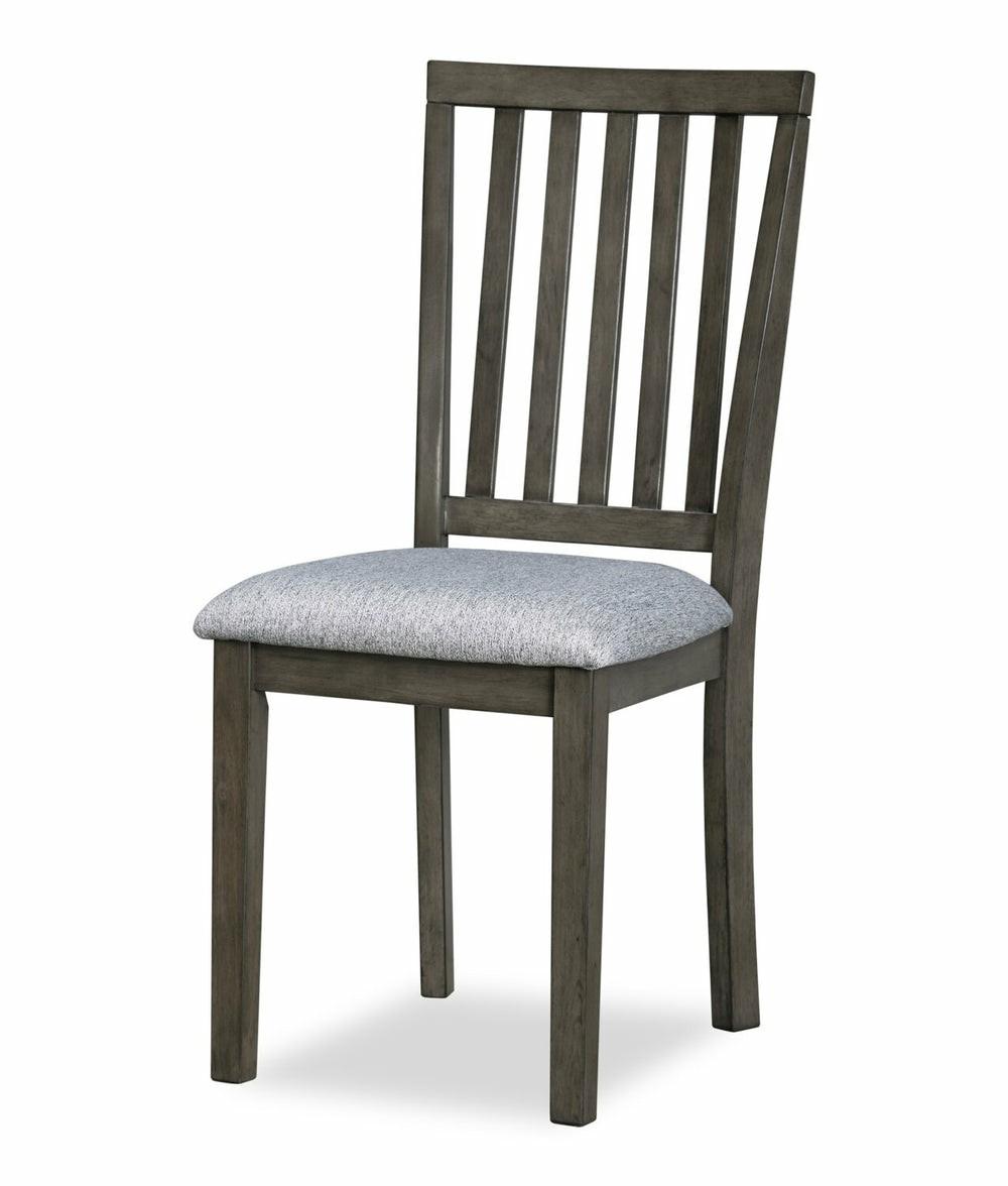 Bryn Dining Chair With Fabric Seat, Slat-Back – Dark Grey Dining Chairs