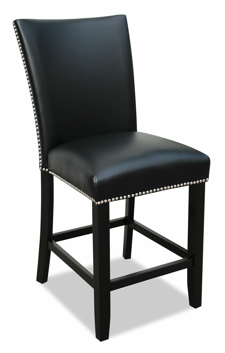 Cami Counter-Height Dining Chair With Velvet Fabric – Black Dining Chairs