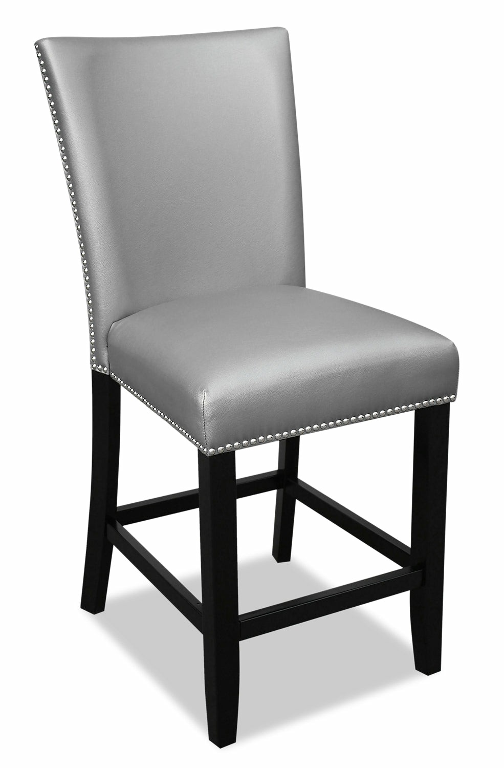 Cami Counter-Height Dining Chair With Velvet Fabric – Grey Dining Chairs