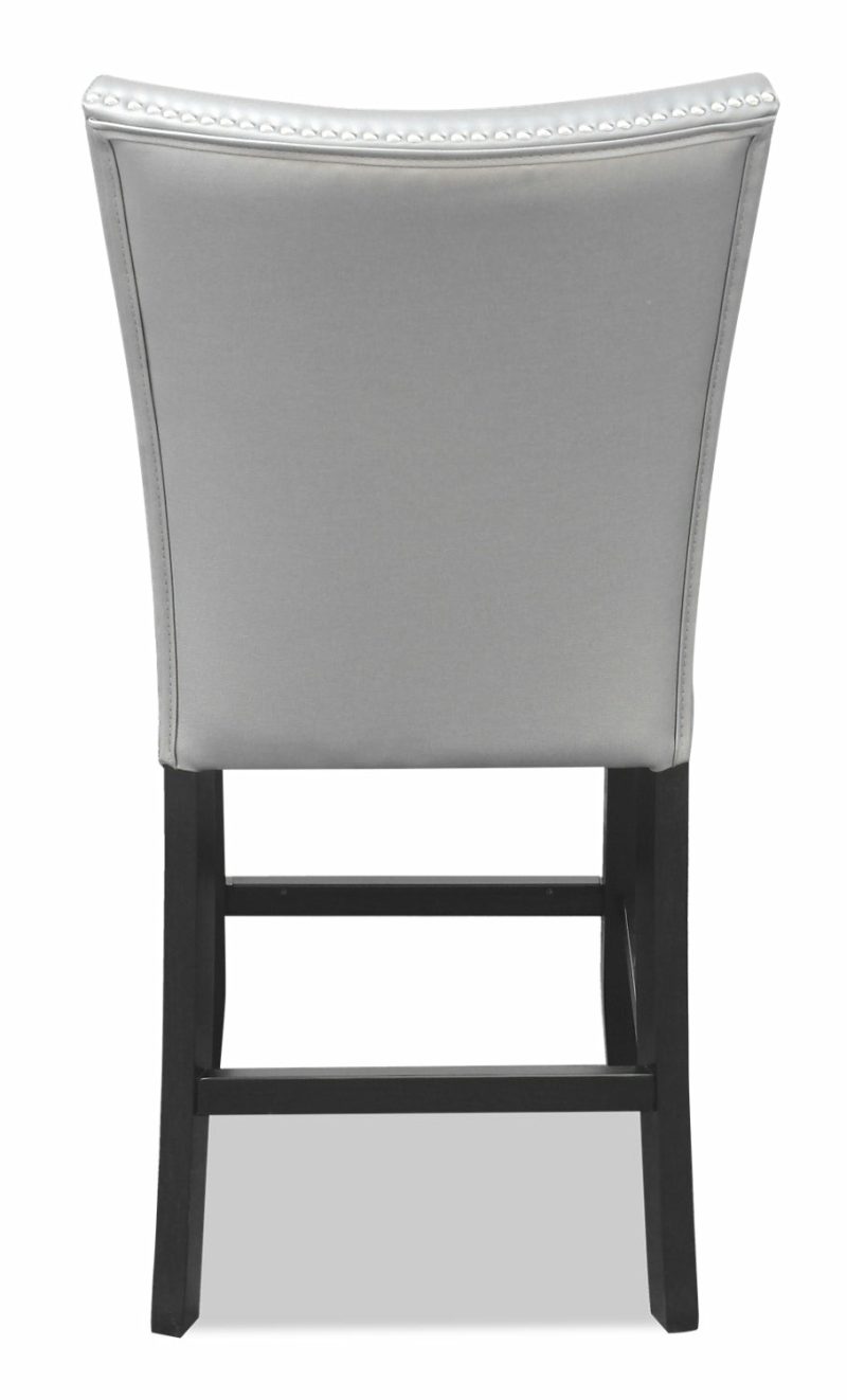 Cami Counter-Height Dining Chair With Velvet Fabric – Grey Dining Chairs