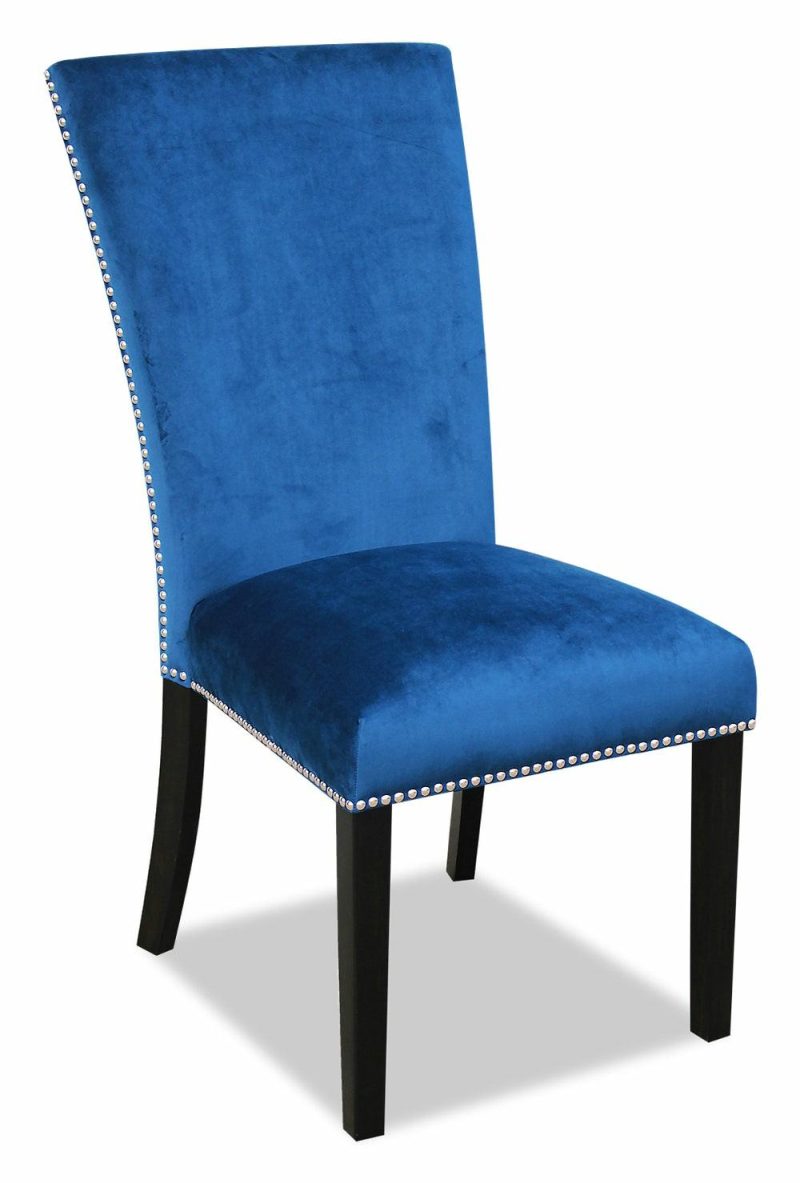 Cami Dining Chair With Velvet Fabric – Blue Dining Chairs