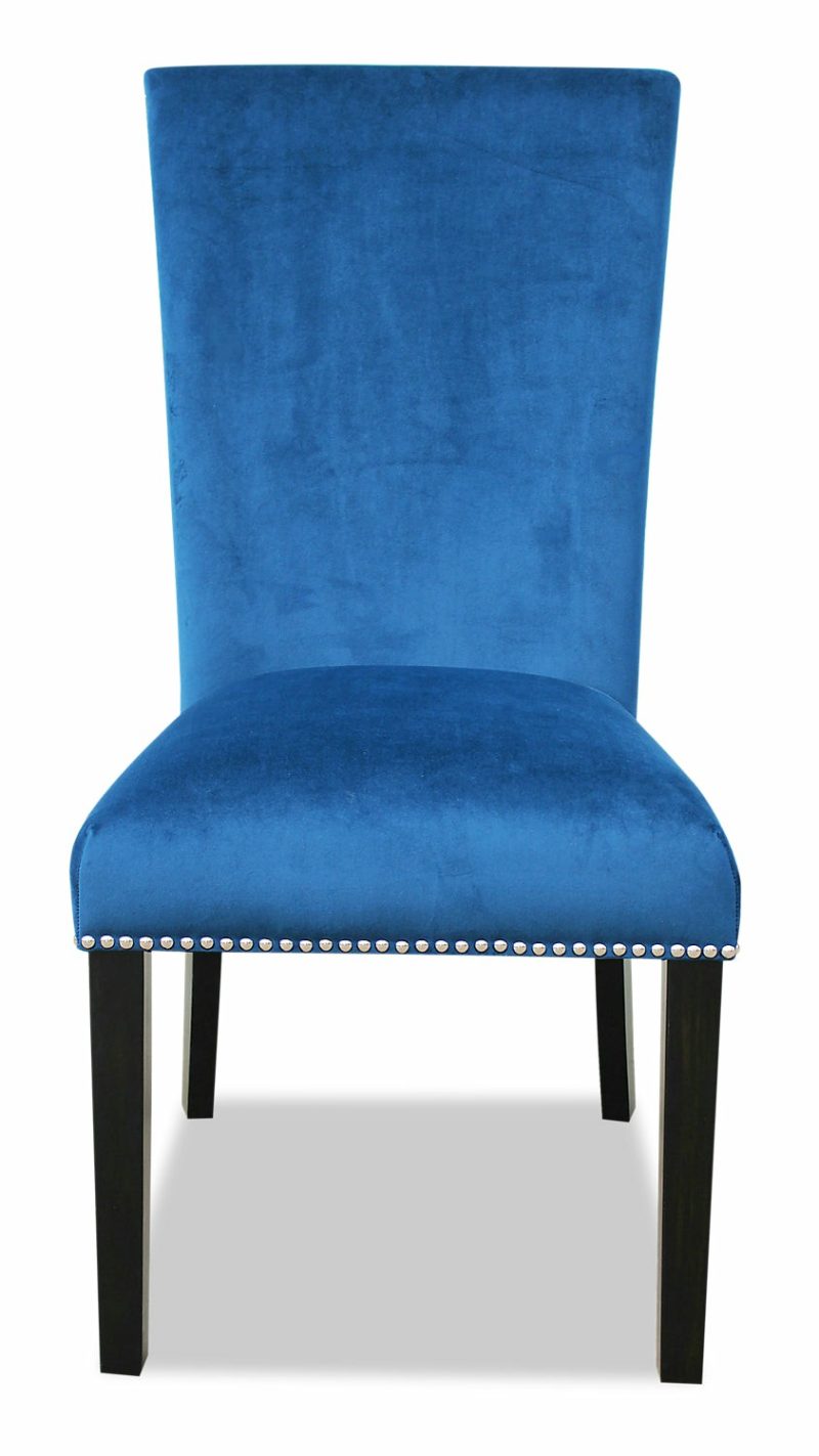 Cami Dining Chair With Velvet Fabric – Blue Dining Chairs