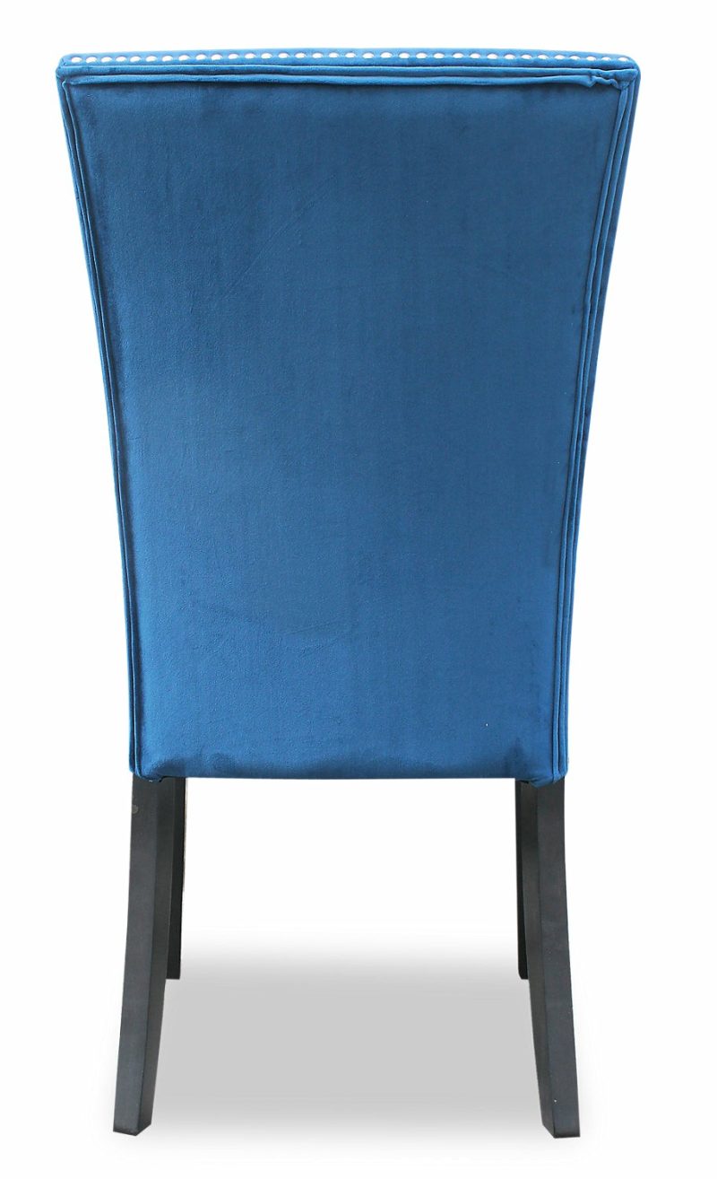 Cami Dining Chair With Velvet Fabric – Blue Dining Chairs